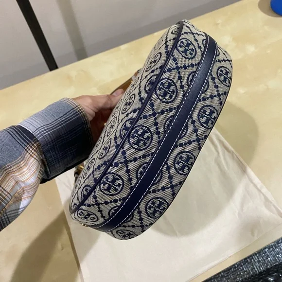 Tory Burch Blue and Tan Shoulder Bag - Picture 8 of 12